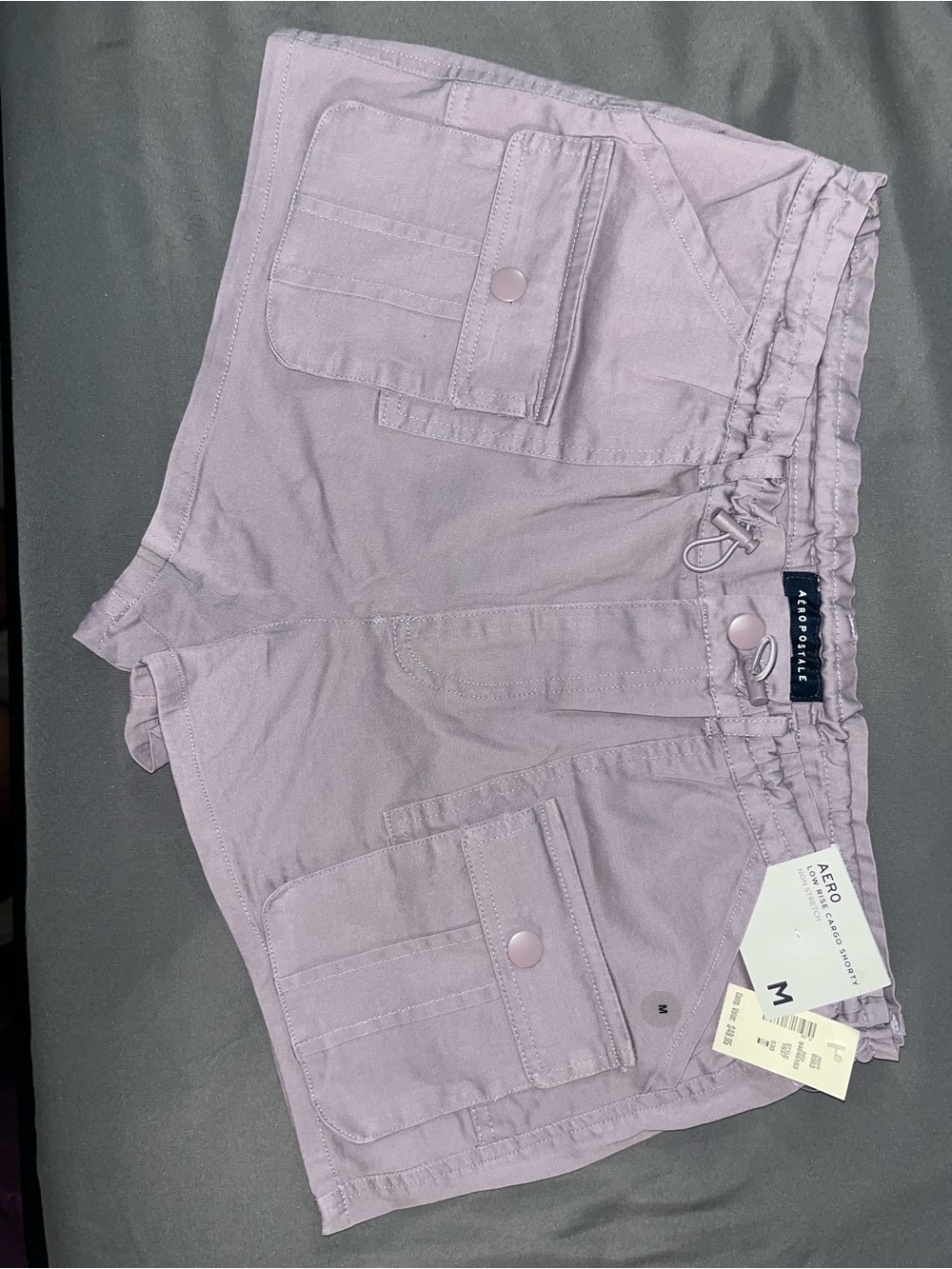 Aeropostale Pastel Lavender Cargo Drawstring Shorts - Women's